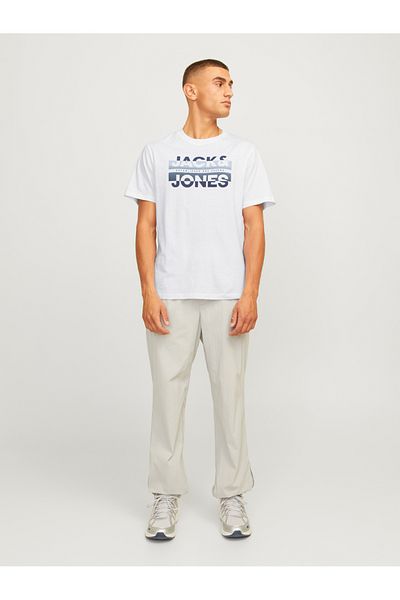 Jack & Jones Logo Print Crew Neck T-Shirt