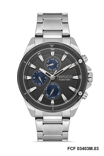 Ferrucci Fc 03403m Men's Wristwatch Function Gray Color + Bracelet Gift
