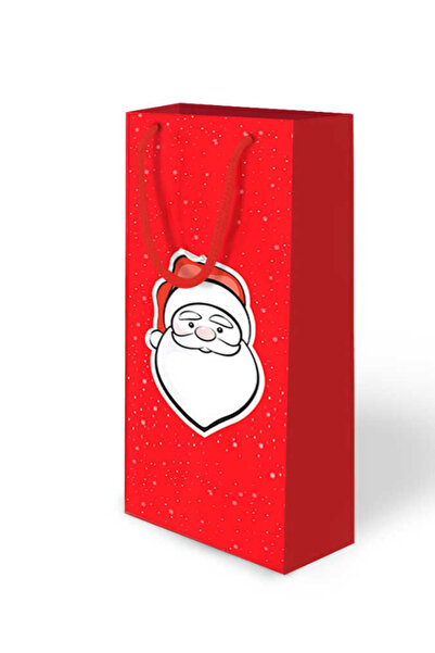 Loremp Новогодишна подаръчна торбичка, крафт торбичка, картонена торбичка с Дядо Коледа 12x35, пакет от 6 броя