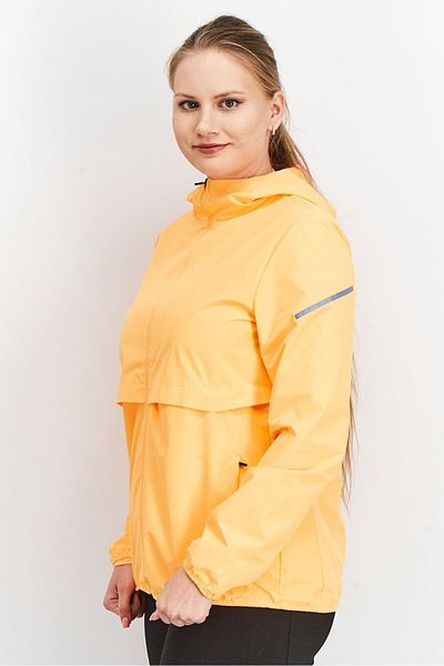 Tchibo Women Sportswear Fit Long Sleeve Running Jacket, Neon Orange