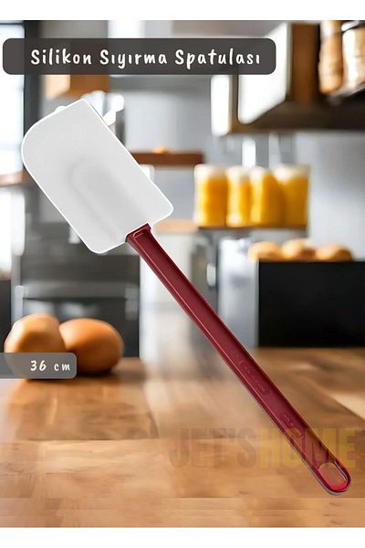 Jet's Home 36 cm Small Size Silicone Spatula - Mixing, Stripping and Heat Resistant with Hanging Hole