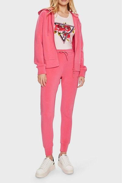 Guess Women's Pink Aliie Hooded Sweatshirt