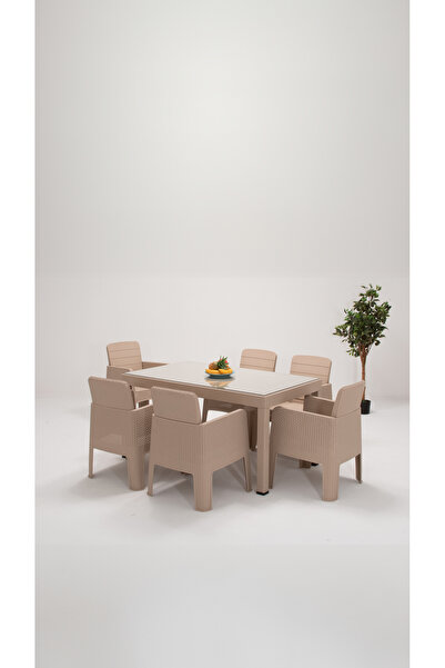 SANDALİE Apex Camlı Bahçe &Balkon&Teras Mobilyası - Cappucino