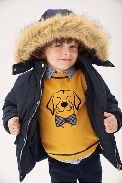 Boboli Boy's Coat Navy Blue