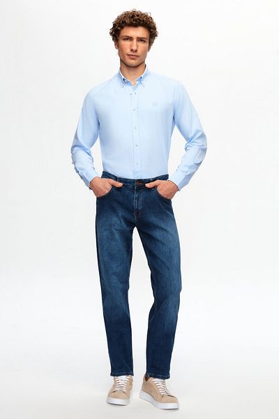 D'S Damat Slim Fit Navy Blue τζιν παντελόνι