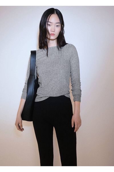 MANGO Woman Pointelle Long Sleeve T-Shirt