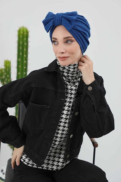 Aisha's Design بونيه شتوي بفيونكة - b-27rb