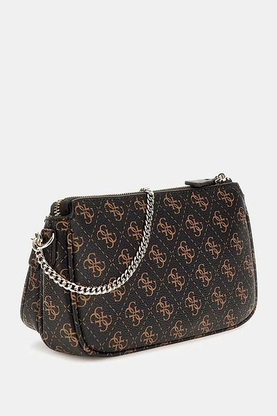 Guess Noelle Dbl Pouch Cro Women Brown Mini Bag Hwql7879710-Bro