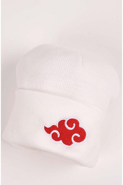 DESTİNE Loots Naruto: Shippuden Embroidery Unisex White Beanie