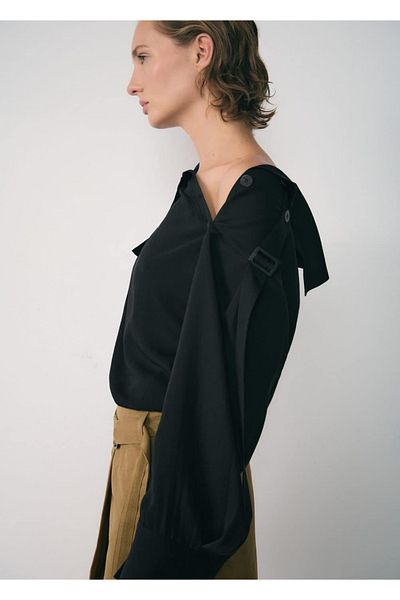 MANGO Woman Cotton shirt with pockets on the chest