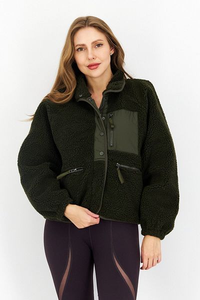 Andrew Marc Women Sportswear Fit Faux Fur Outdoor Jacket, Olive