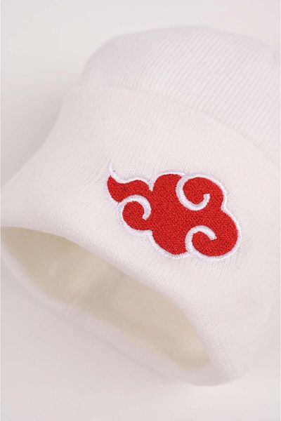 DESTİNE Loots Naruto: Shippuden Embroidery Unisex White Beanie