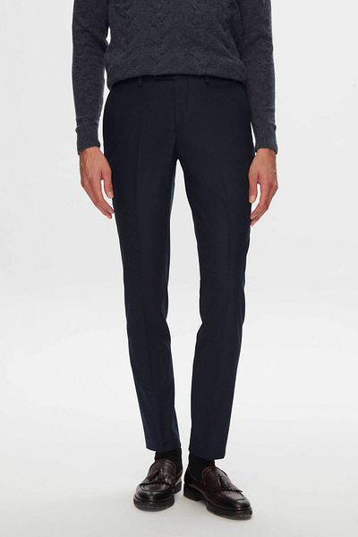 Twn Παντελόνι από ύφασμα Navy Blue Gabardine