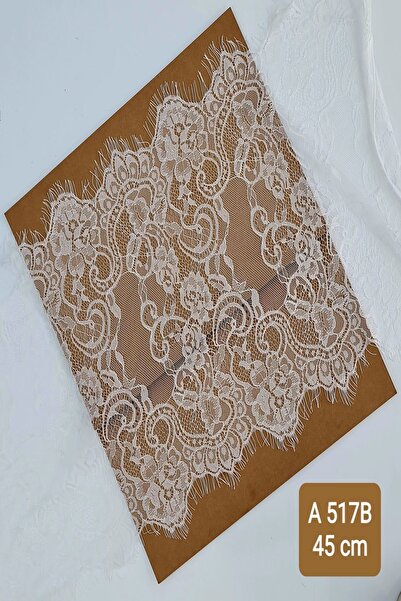 KARAASLAN Beyaz Sakallı Kirpikli Dantel 45 Cm (3 MT)