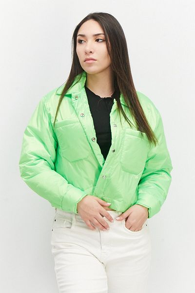 Steve Madden Women Plain Puffer Jacket, Lime