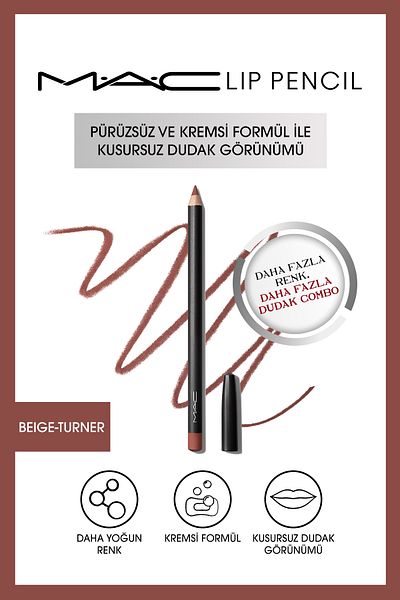 M.A.C Creamy Lasting Lip Liner - Lip Pencil - Beige-Turner 1.45 g