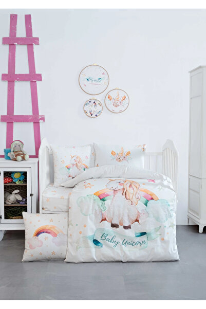 Montisu Mibabies;  Baby Unicorn %100 Pamuk, Hipoalerjenik Nevresim Takımı