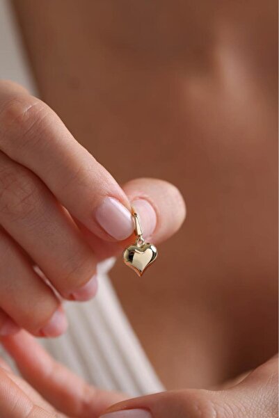 Tufanlar Kuyumculuk 14 Ayar Altın Kalp Charm (Kolay Kilitli)