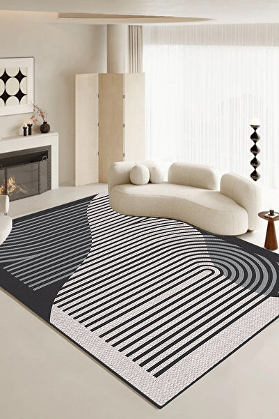 Chilai Home Melyna Gri Dekoratif Halı Dikdörtgen Djth