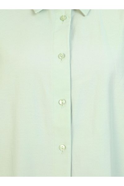 Benin Βαμβακερό πουκάμισο Oversize - Aqua green, Ribbon Detailed - Benin