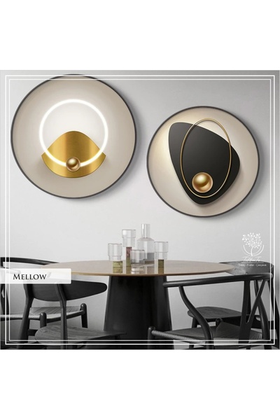 Tablomtr Metal Çerçeveli Gerçek Camlı Yuvarlak Tablo Mellow 2li Set