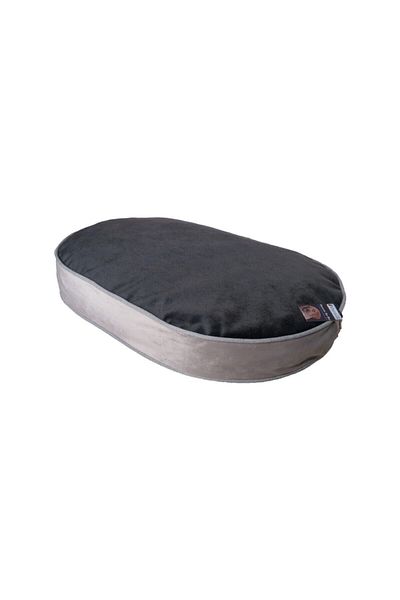 viscopet Black Premium Visco Filled Washable Ellipse Cat Dog Bed 50x80x10cm