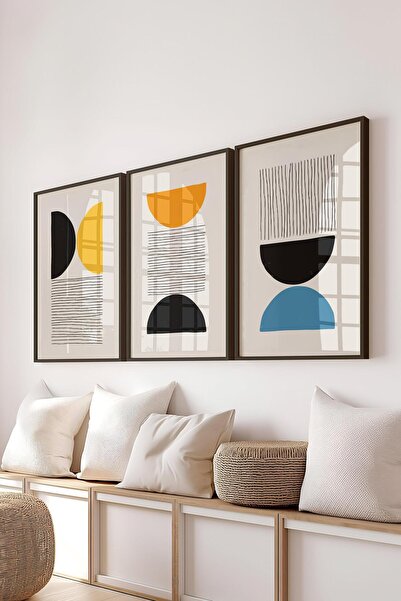 Postifull Set de pictură cu cadru, 3 bucăți cadru negru și set de postere cu ...