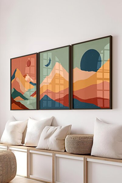 Postifull Set de pictură cu cadru, 3 bucăți cadru negru și set de postere cu ...