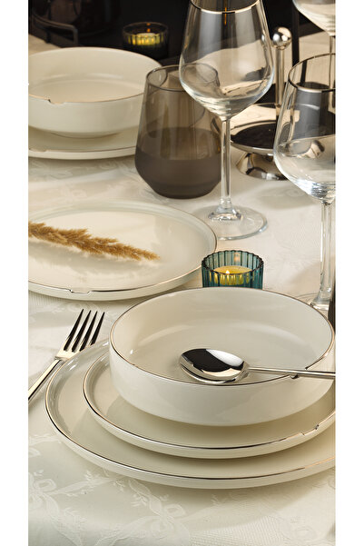 Kütahya Porselen 24 Parça Chef Taste Of Platin Fileli Yemek Takımı