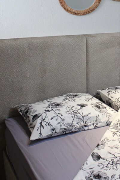 ATA HOME Double Cotton Duvet Cover Set - 3 Sheets and Quilt Pillow, 220X220 cm