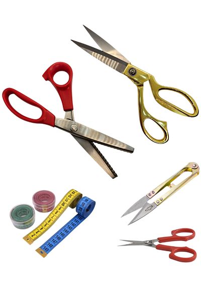 SİNGER Cutty Brand Professional Fabric and Zig Zag Cut Tailor Surface Scissors Set