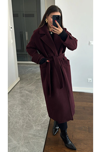 My Blog Kabát Claret Red New Tokyo Long Stamp - 509029