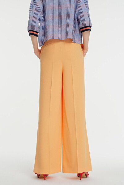 Exquise High Waist Wide Leg Crepe Trousers