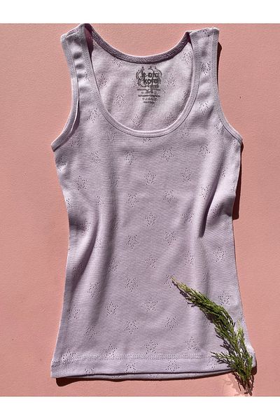LEYNA BUTİK Cotton, Lycra Knitted Jacquard Perforated Fabric 6 Pieces Thick Straps Girls' Athlete