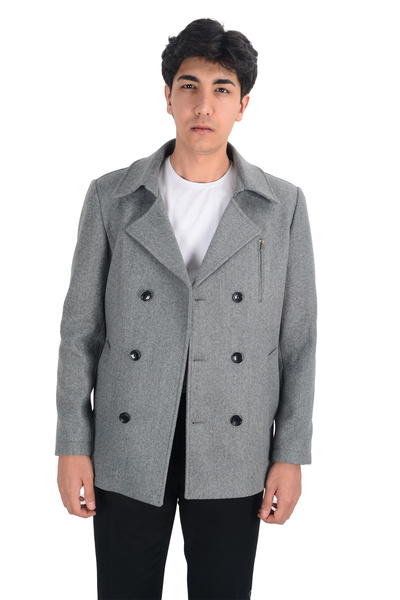 Cengiz İnler Cengiz Inler Kısa Kruvaze Erkek Kaşe Kaban