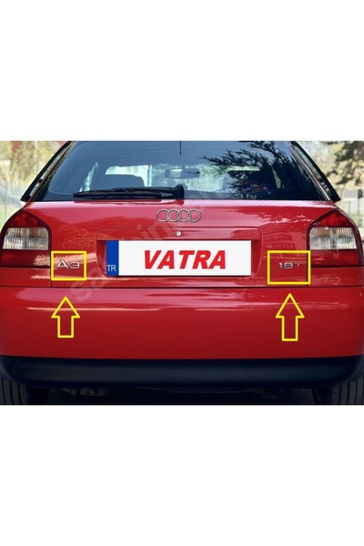 EDEXPORT Audi A3 1.8 1997-2001 Model Uyumlu A3 ve 1.8T Krom Bagaj Yazısı 3M 3...