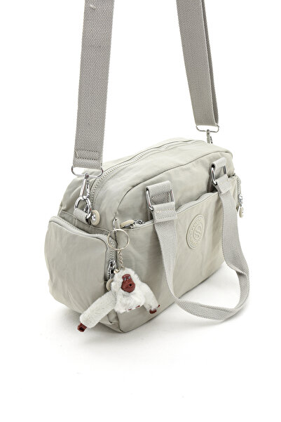 Sanmorris Sn 3030 Model Water Resistant Multi-Compartment Crinkle Bag - Shoulder A-Gri