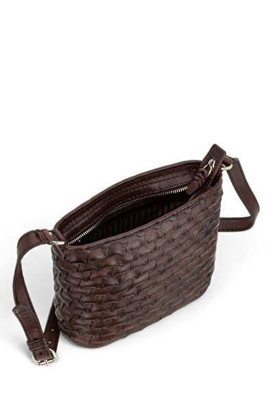 GÖN Hand Made Kahve Kadın Çapraz Askılı Çanta Tum