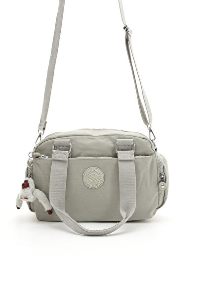 Sanmorris Sn 3030 Model Water Resistant Multi-Compartment Crinkle Bag - Shoulder A-Gri