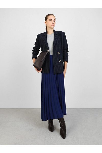 Refka Aerobin Pleated Detailed Skirt - Navy Blue - Refka