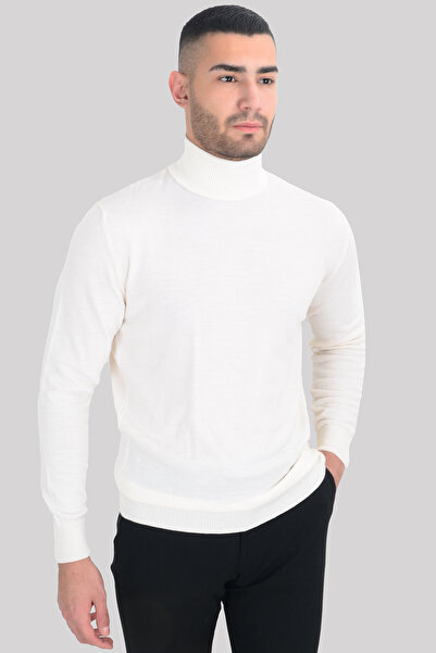Cengiz İnler Cengiz Inler Full Turtleneck Wool Men's Knitwear Sweater