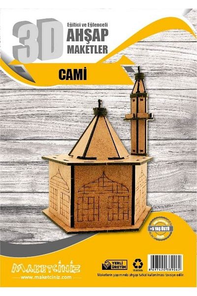MAKETÇİNİZ 3 Piece Model Set-6 Mosque-villa-classic Car