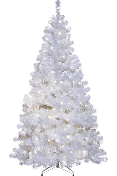 Eglo 608-12 "OTTAWA" 260 Ledli Dekoratif Yılbaşı Işıklı Beyaz Çam Ağacı 210Cm Yüksekliğinde 120Cm Çapında