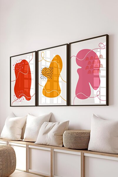 Postifull Set de pictură cu cadru, 3 bucăți cadru negru și set de postere cu ...