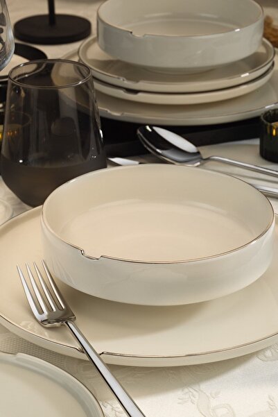 Kütahya Porselen 24 Parça Chef Taste Of Platin Fileli Yemek Takımı