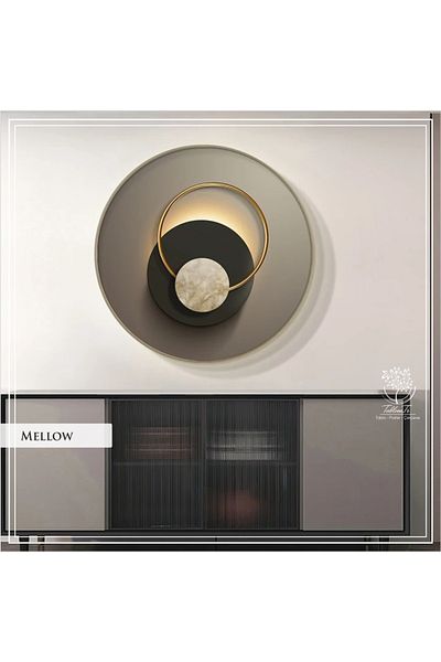 Tablomtr Masă rotundă din sticlă reală cu cadru metalic Mellow Single