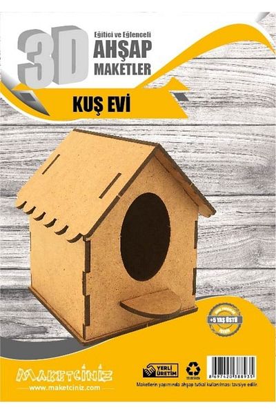 MAKETÇİNİZ 3-Piece Model Set-1 Airplane-Bird's House-Saffronball House