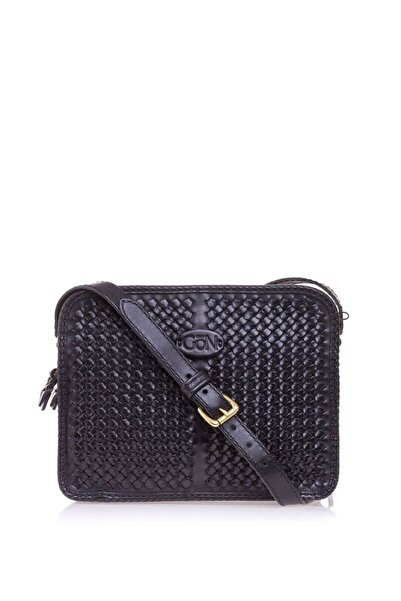 GÖN Hand Made Siyah Kadın Çapraz Askılı Çanta Peke