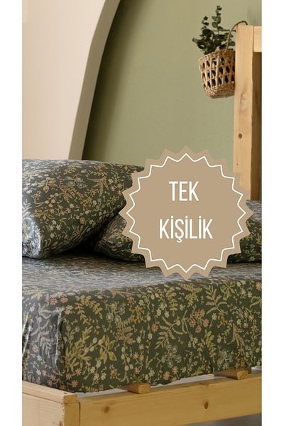 sutra Nermince Series 100% Cotton Akfil Single Elastic Sheet Set