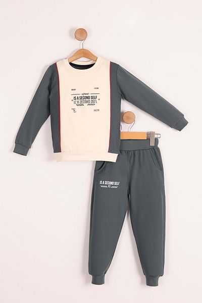 Mnk Baby&Kids Φόρμα για αγόρια - πίστα, MNK3110 KHAKI
